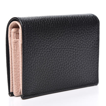 Gucci Calfskin GG Marmont Bow Card Case Black 2 of 11