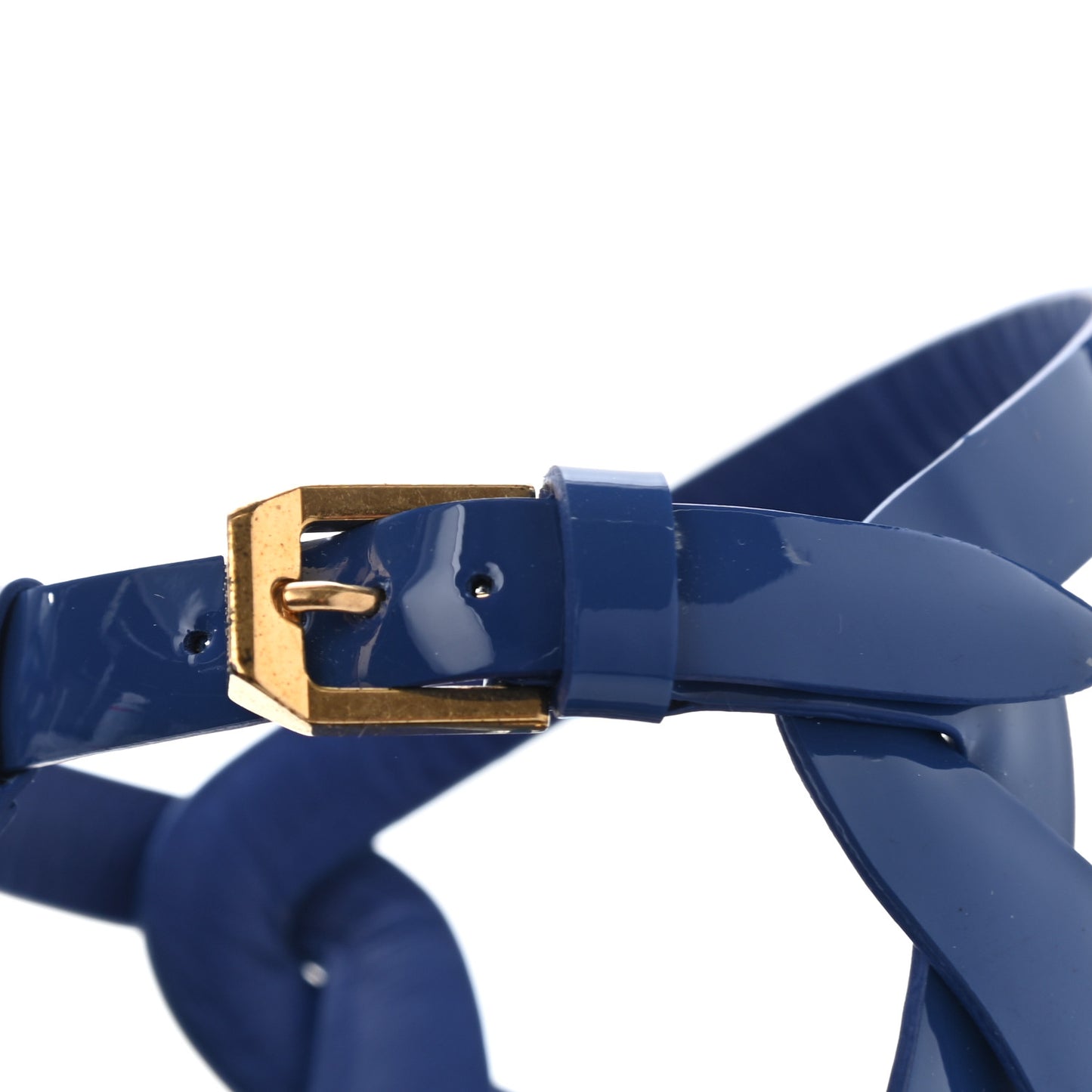 Patent Tribute 105 Platform Sandals 35.5 Royal Blue