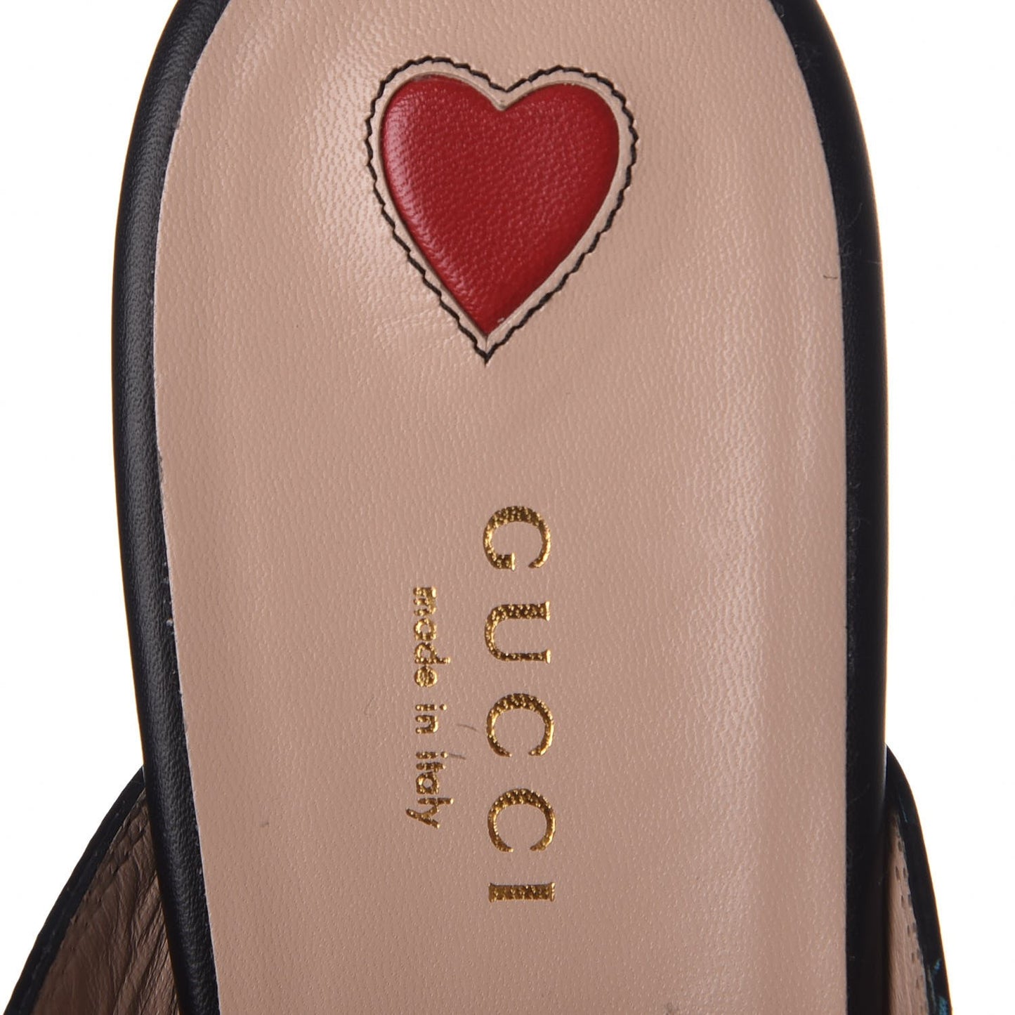 Calfskin GucciGhost Print Womens Princetown Slippers 39.5 Black New Acquamarine