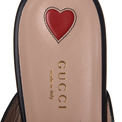 Gucci Calfskin GucciGhost Print Womens Princetown Slippers 39.5 Black New Acquamarine 7 of 8