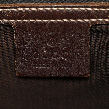 Gucci GG Supreme Monogram Medium Flat Messenger Bag Dark Brown 6 of 12
