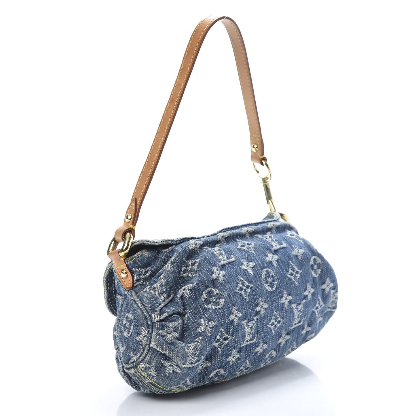 Monogram Denim Mini Pleaty Blue