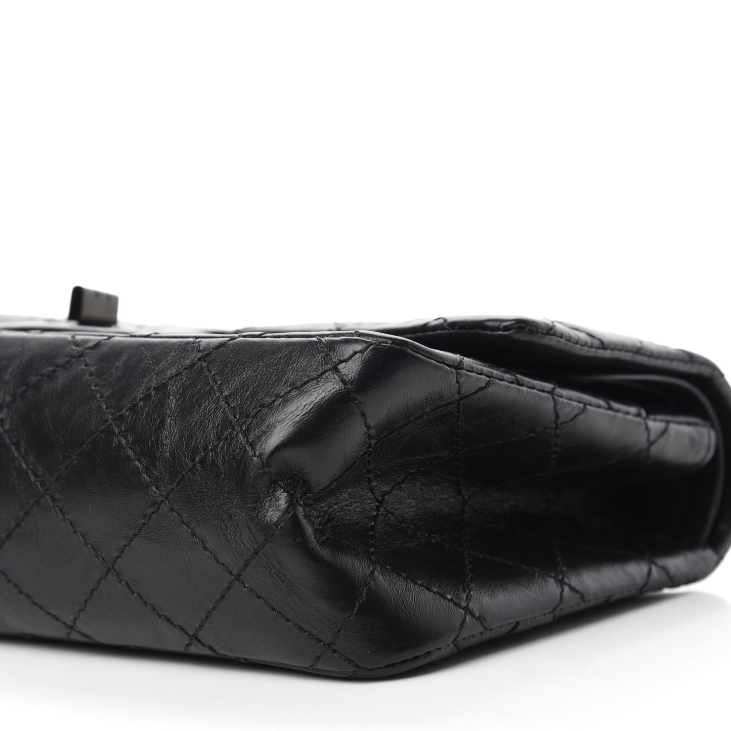 Aged Calfskin Quilted 2.55 Reissue 225 Flap So Black