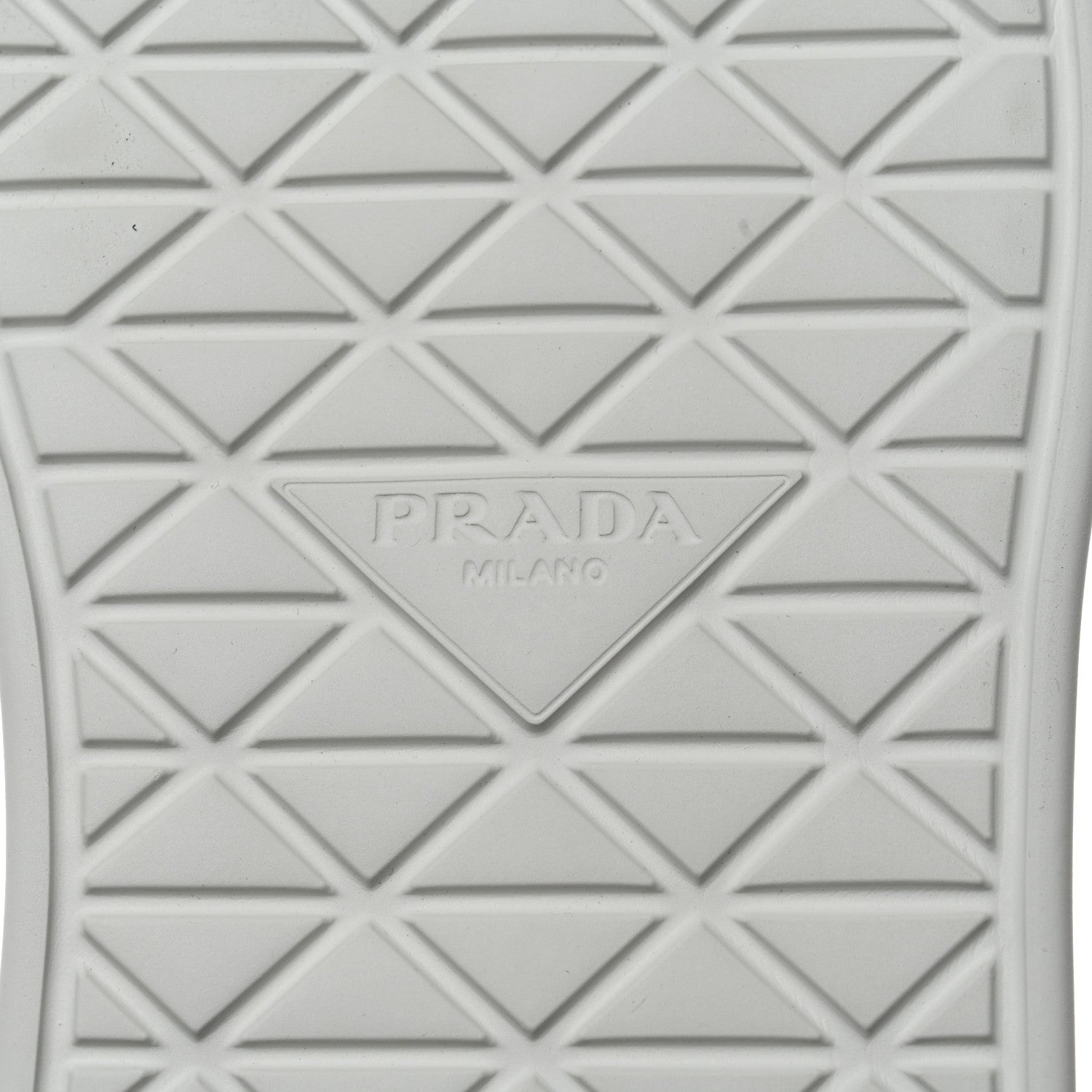 Prada Re-Nylon Spazzolato Rubber Triangle Logo Macro Quilted Mens 35mm Platform Sneakers 8 White 8 of 9