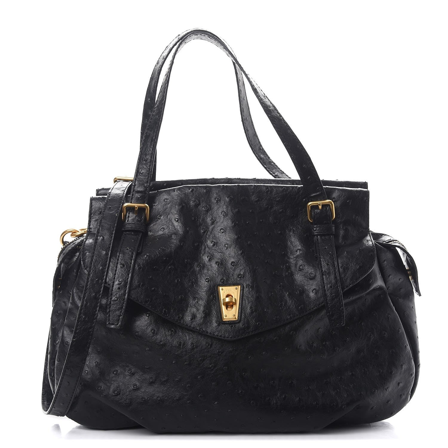 Marc Jacobs MARC by Ostrich Ozzie Nova Satchel Black 1 of 8