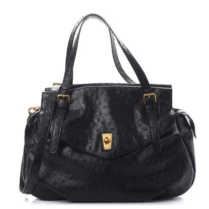 Marc Jacobs MARC by Ostrich Ozzie Nova Satchel Black 1 of 8
