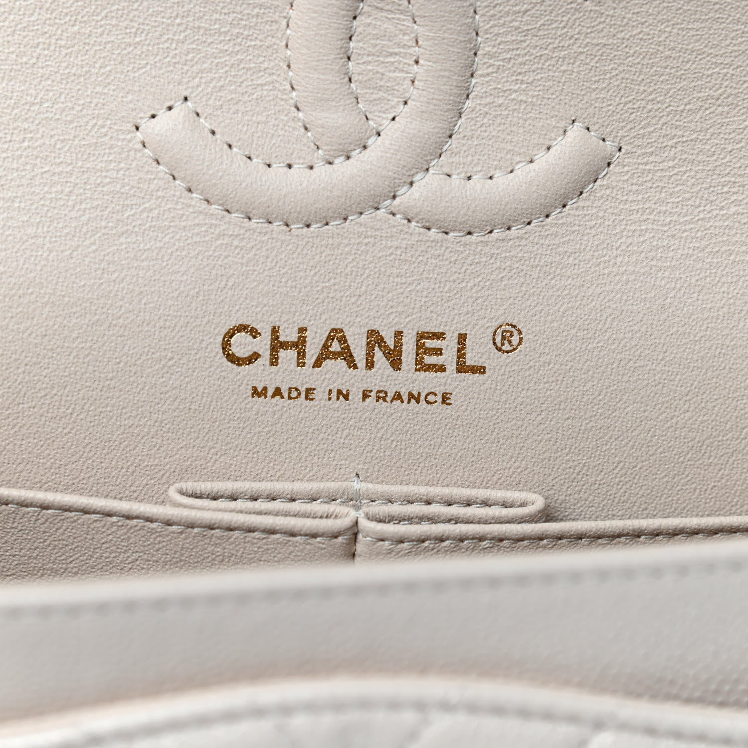Chanel Caviar Chevron Quilted Small Double Flap Beige 6 of 11