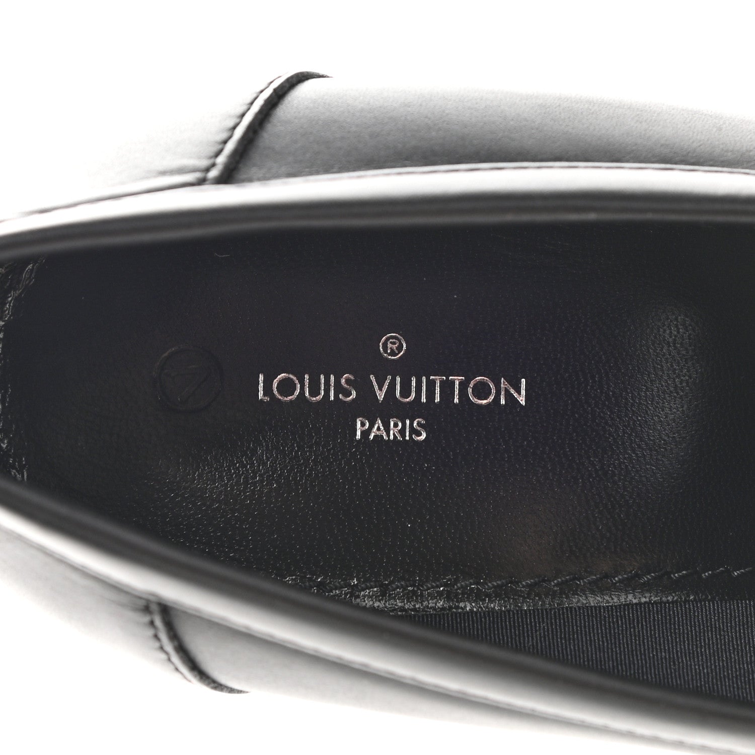 Louis Vuitton Monogram Calfskin Academy Loafers Pumps 40 Black 7 of 9