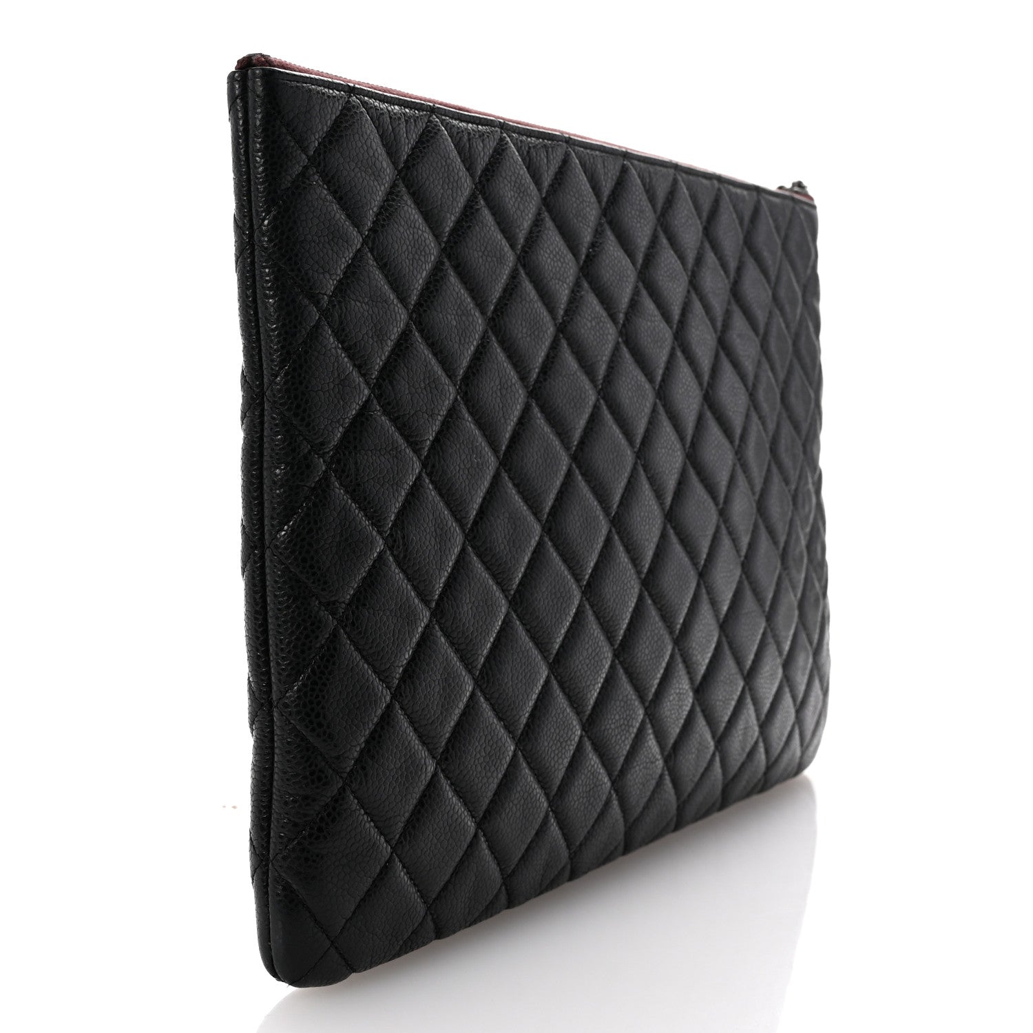 Chanel Caviar Quilted Large Cosmetic Case Black 3 of 8