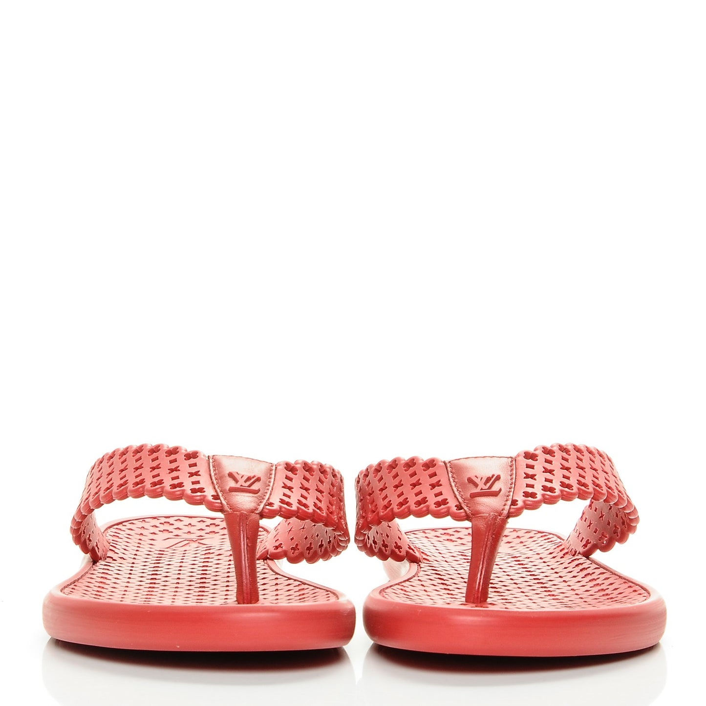 Rubber Tatoo Thong Sandals 37 Red