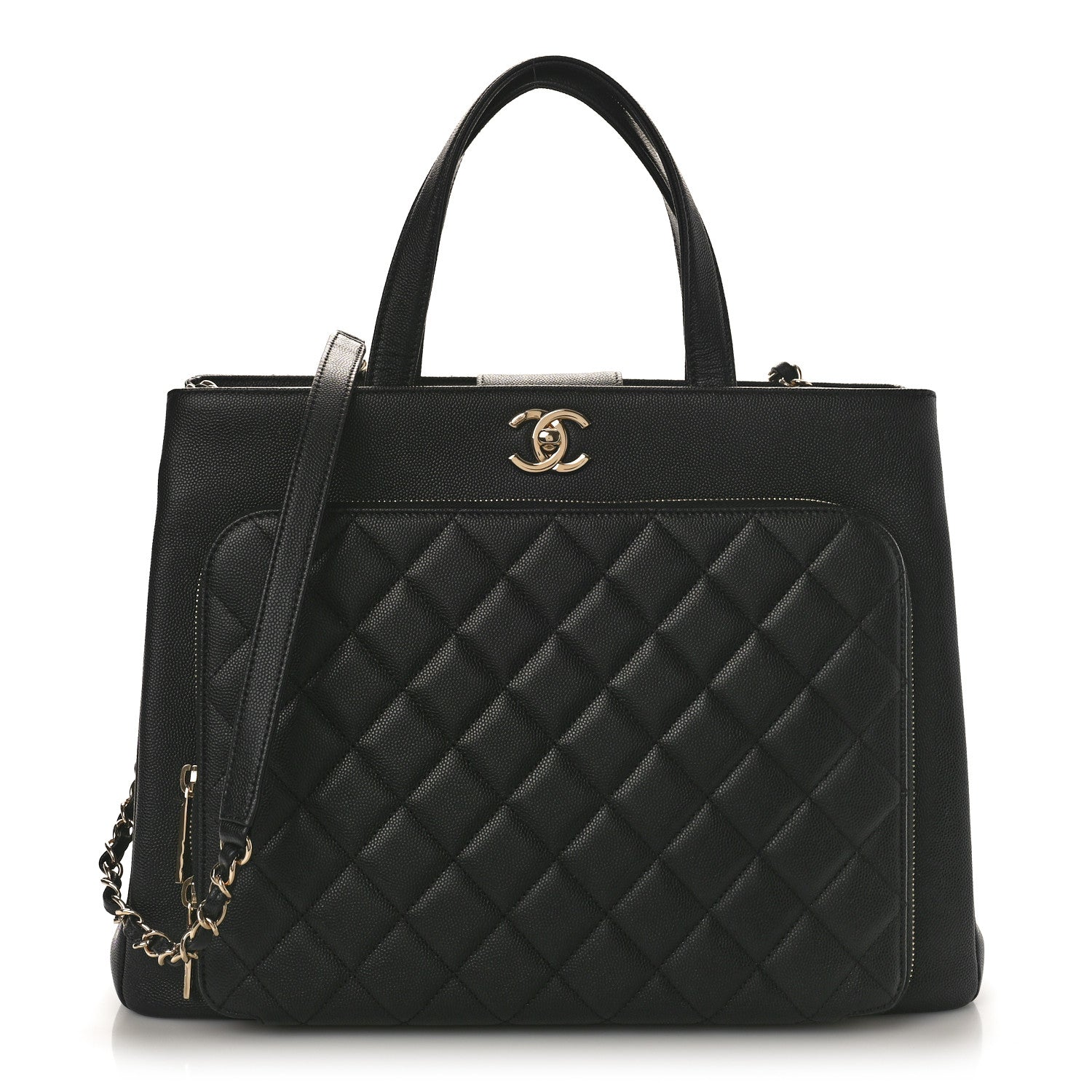 Chanel Caviar Quilted Large Business Affinity Shopping Bag Black 1 of 9