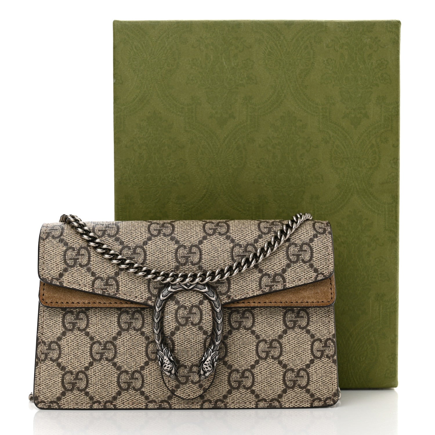 Gucci GG Supreme Monogram Super Mini Dionysus Shoulder Bag Taupe 11 of 11