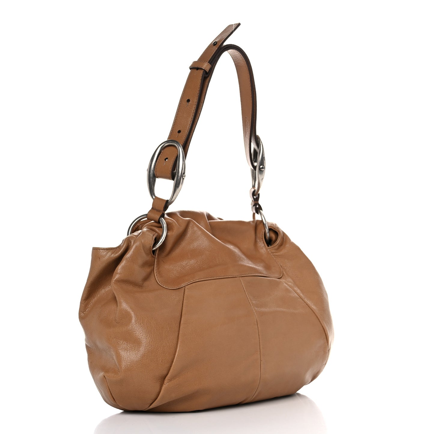 Calfskin Nadja Shoulder Bag Tan