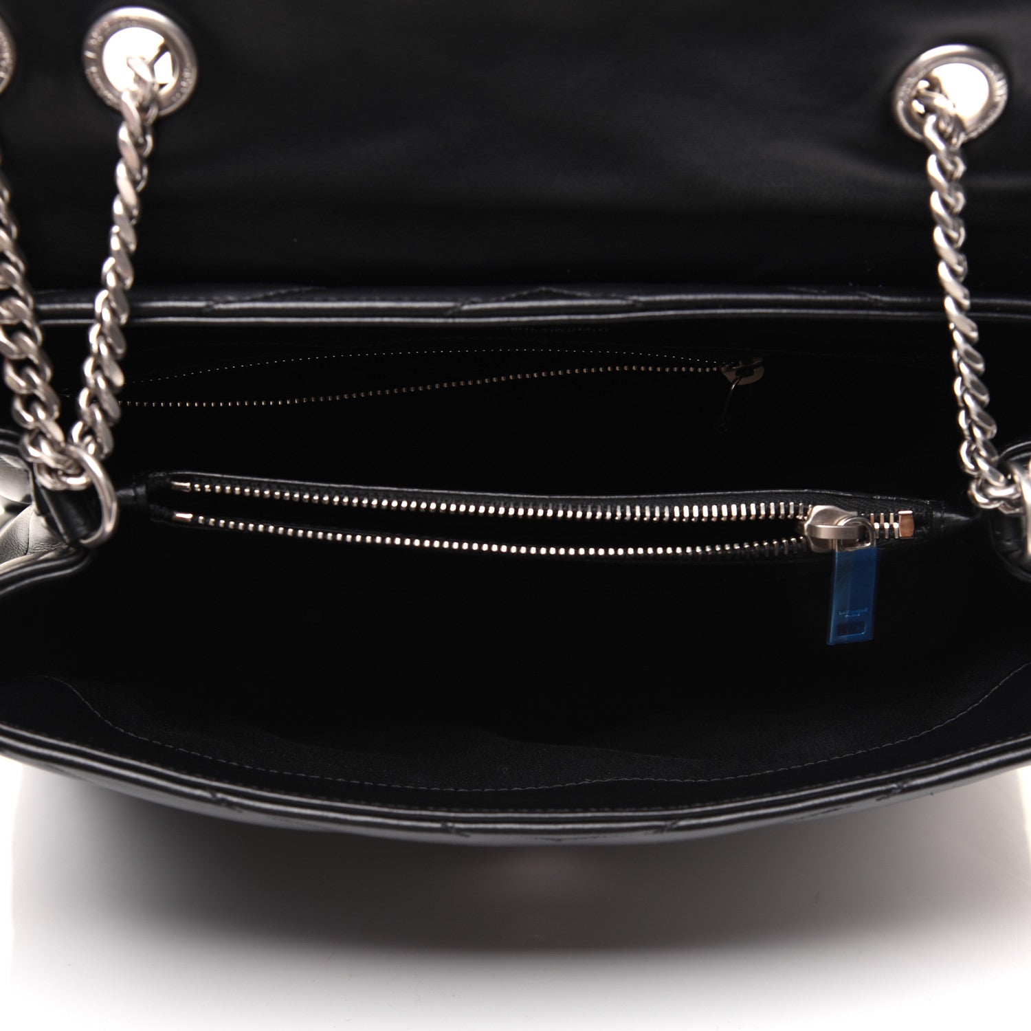 Saint Laurent Calfskin Y Quilted Monogram Medium Loulou Chain Satchel Black 5 of 17