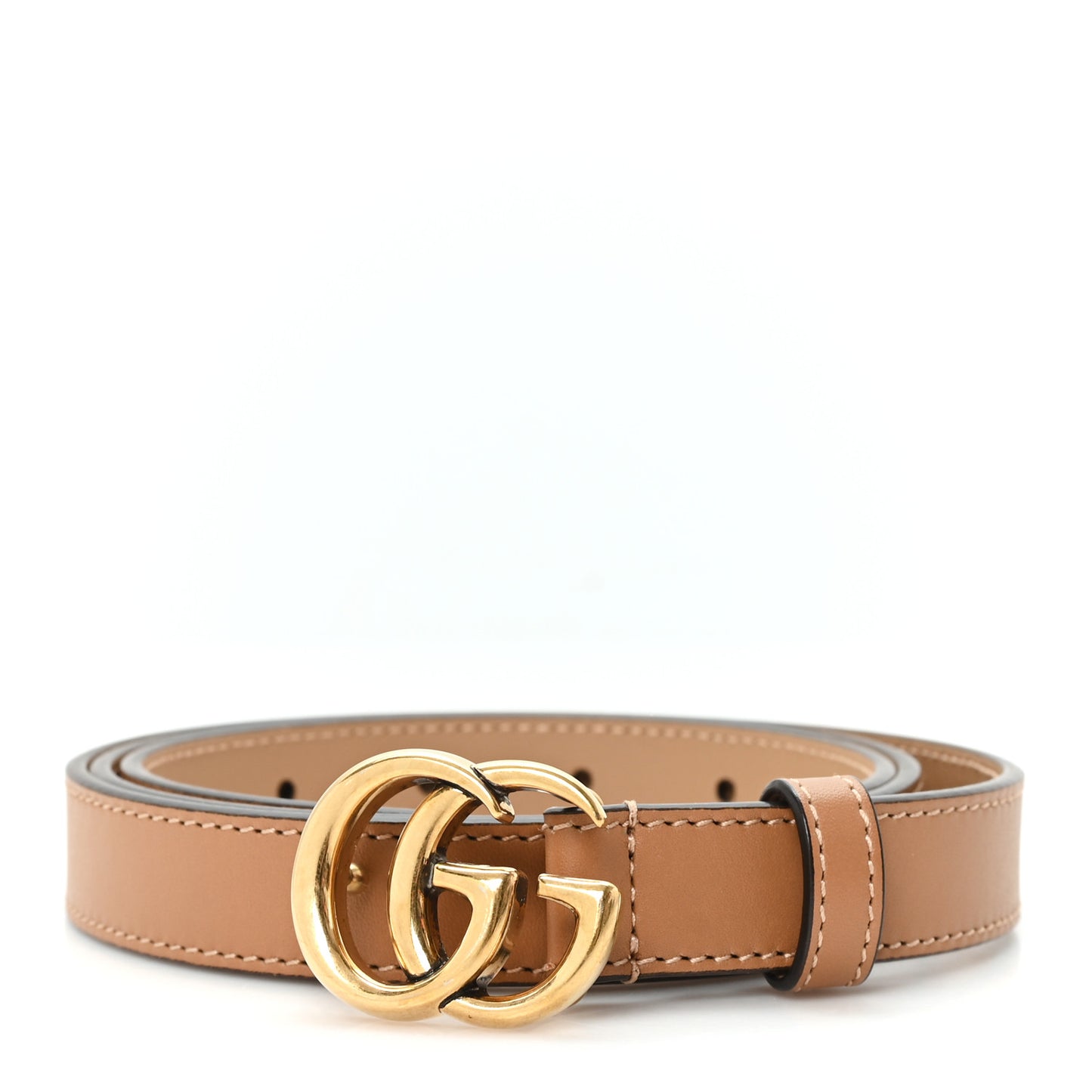 Moon Calfskin Double G 20mm Belt 95 38 Natural Tan
