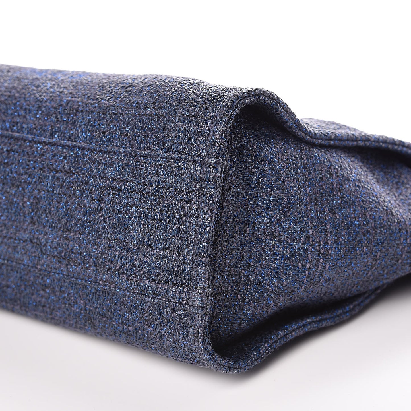 Lurex Boucle Small Deauville Tote Blue