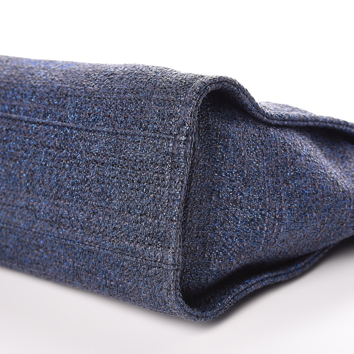 Chanel Lurex Boucle Small Deauville Tote Blue 6 of 10