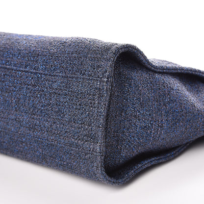 Chanel Lurex Boucle Small Deauville Tote Blue 6 of 10