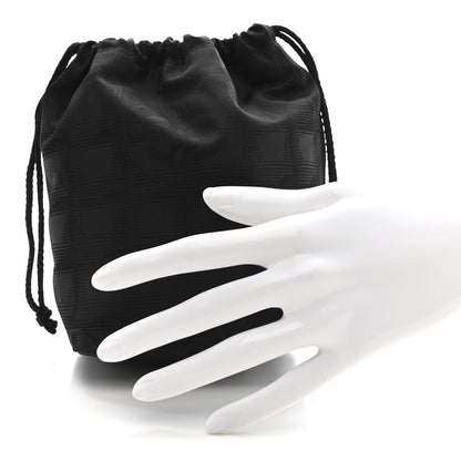 Chanel Nylon Travel Drawstring Bag Black 2 of 10