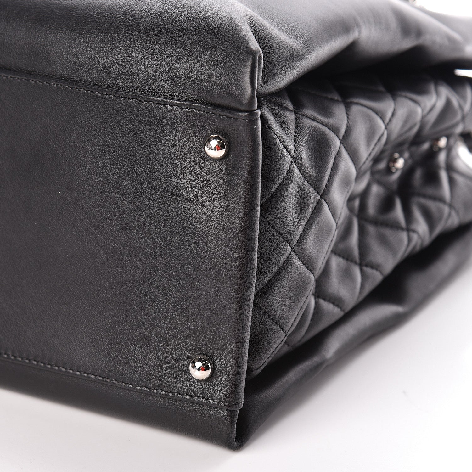Chanel Calfskin Shopping Tote Black 9 of 10