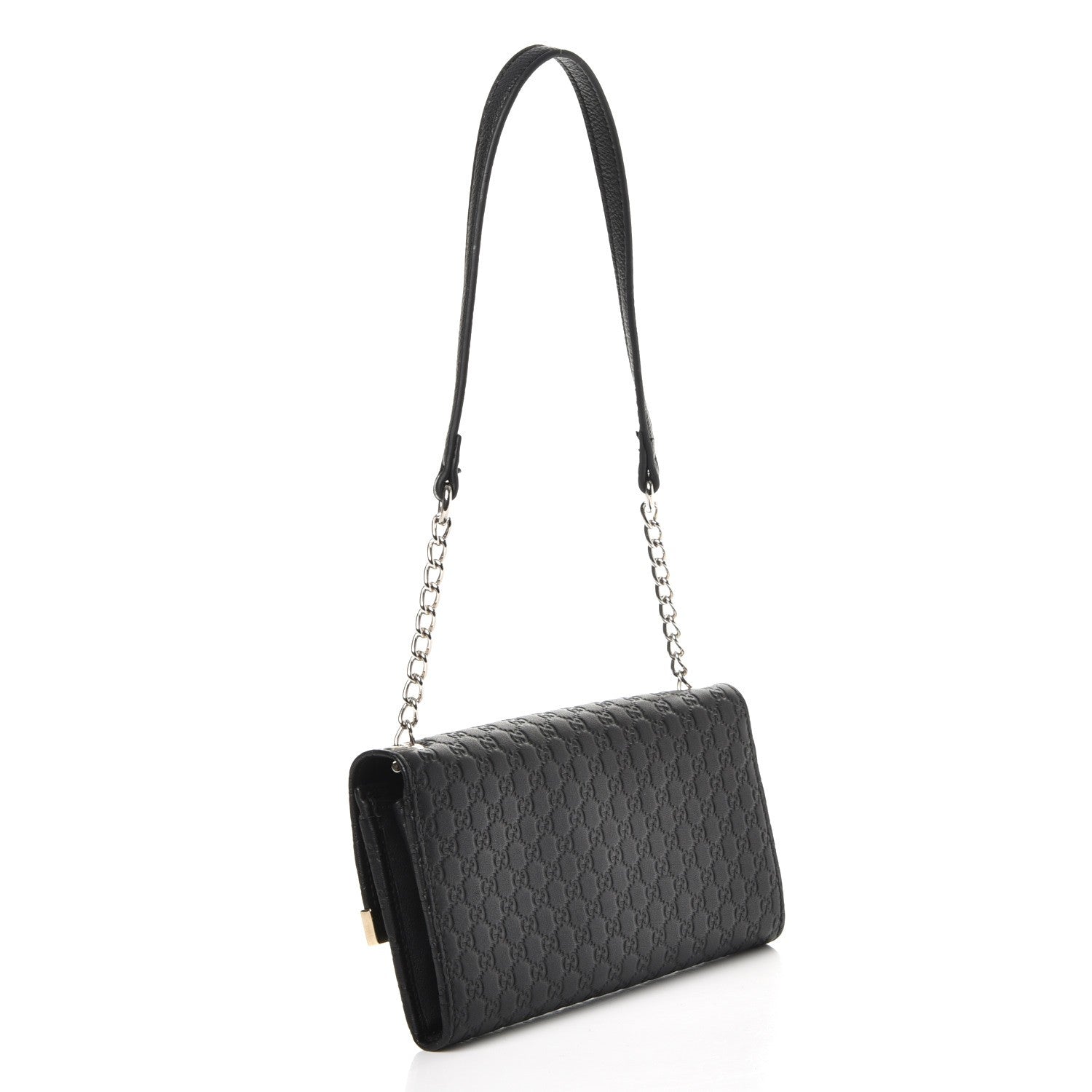 Gucci Microguccissima Dice Continental Chain Wallet Black 3 of 7