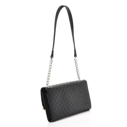 Gucci Microguccissima Dice Continental Chain Wallet Black 3 of 7