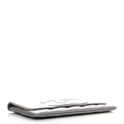 Chanel Metallic Goatskin Quilted Timeless CC Clutch Silver 3 of 4