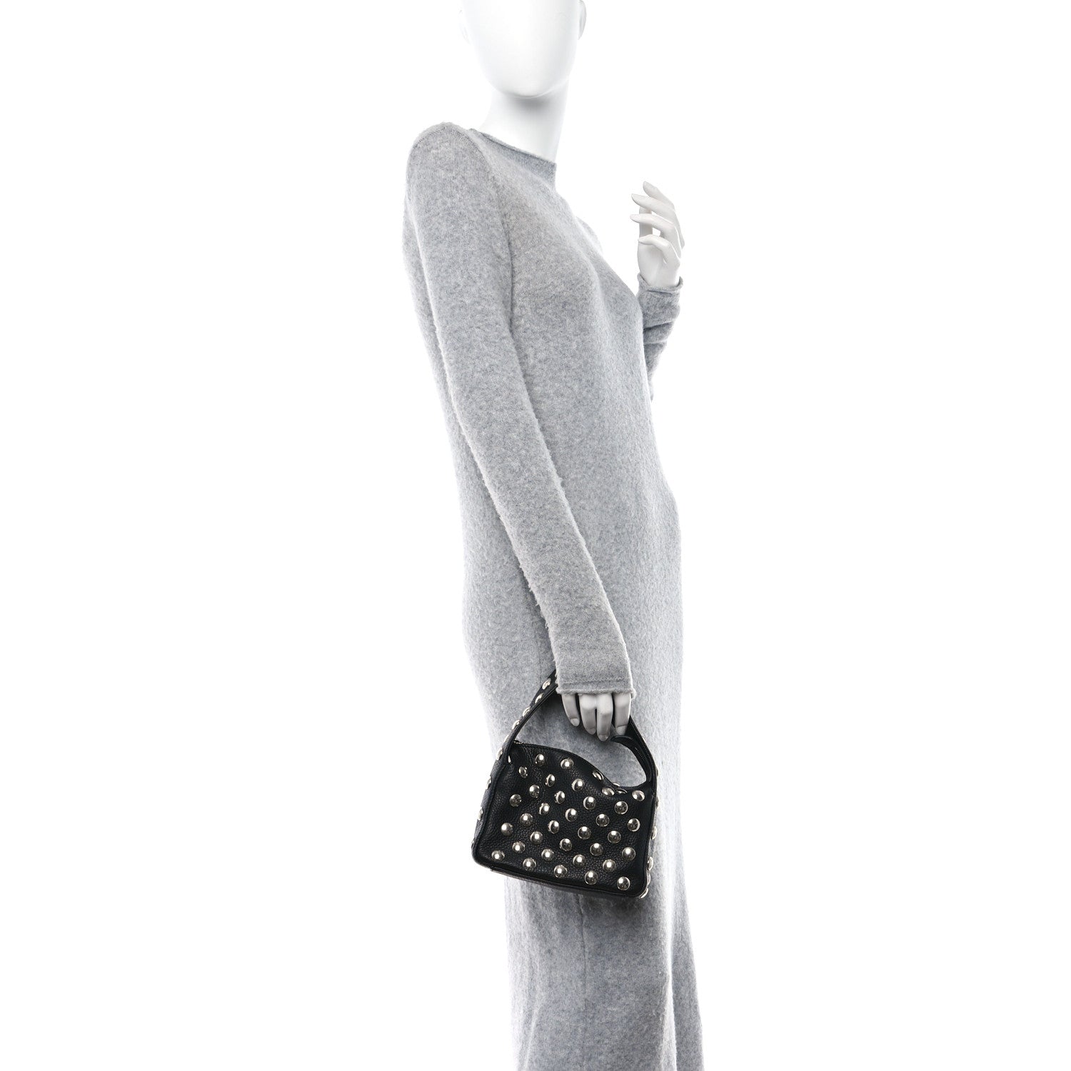 Khaite Pebbled Sport Calfskin Studded Small Elena Black 2 of 9