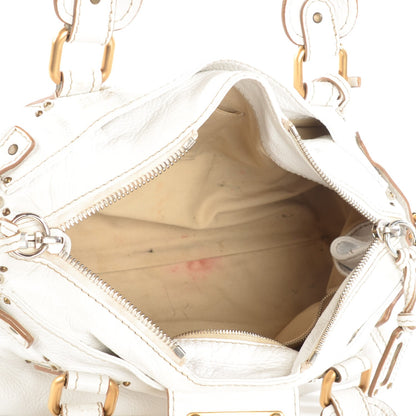 Chloe Calfskin Medium Paddington Satchel White 5 of 8