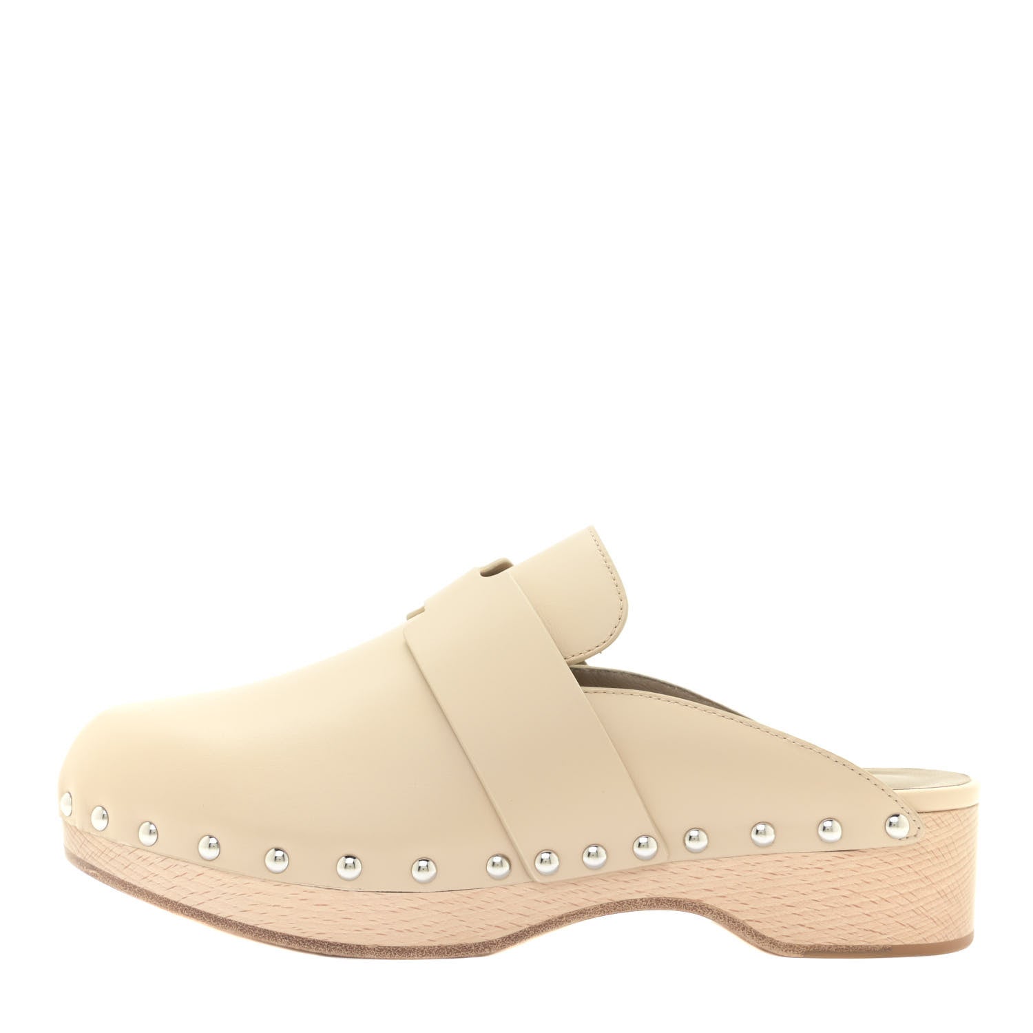 Hermes Calfskin Calya Mules 37 Hetre 1 of 12