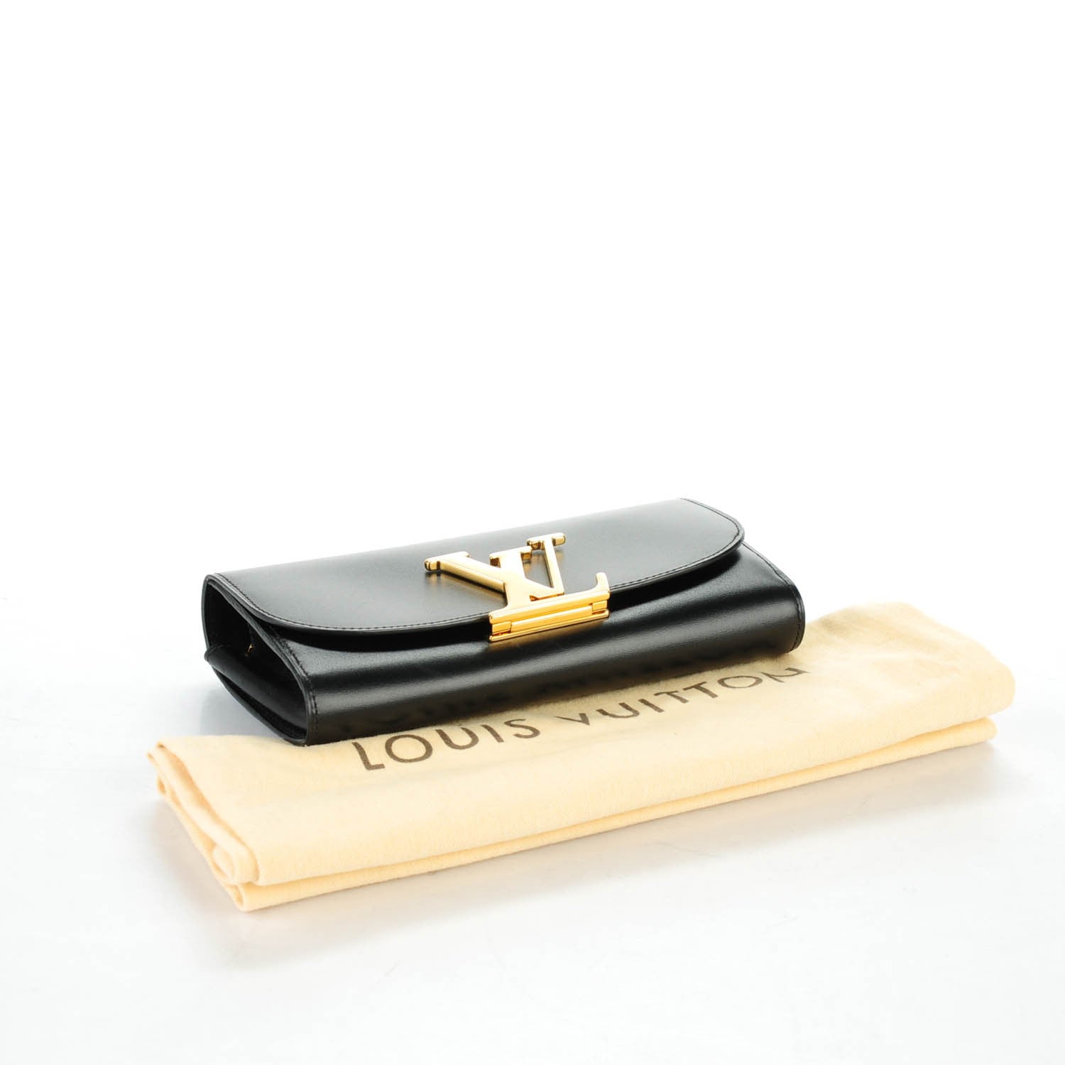 Louis Vuitton Box Calfskin Vivienne LV Long Wallet Black 4 of 8