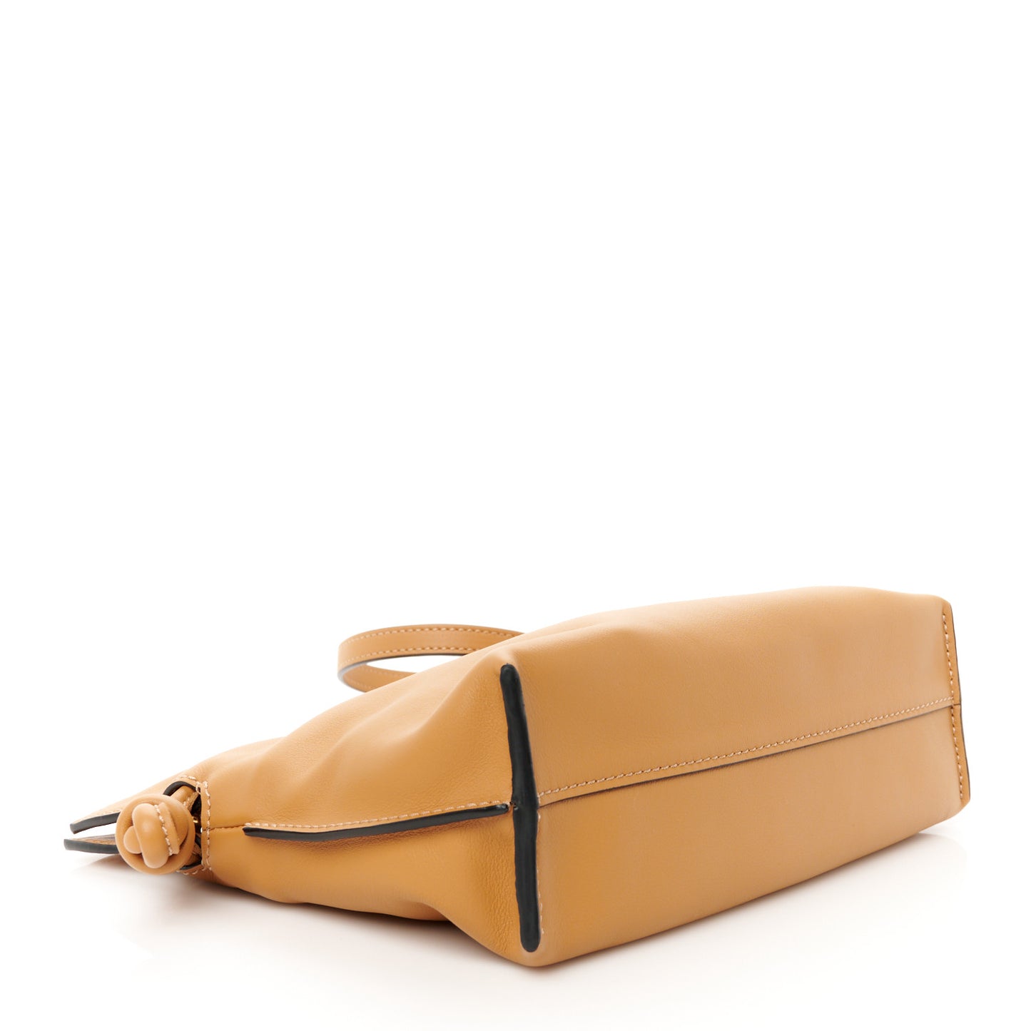 Calfskin Mini Flamenco Knot Clutch Warm Desert