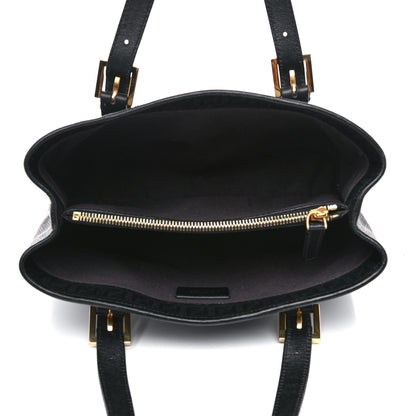 Fendi Zucchino Spalmati Vitello Small Tote Black 5 of 20