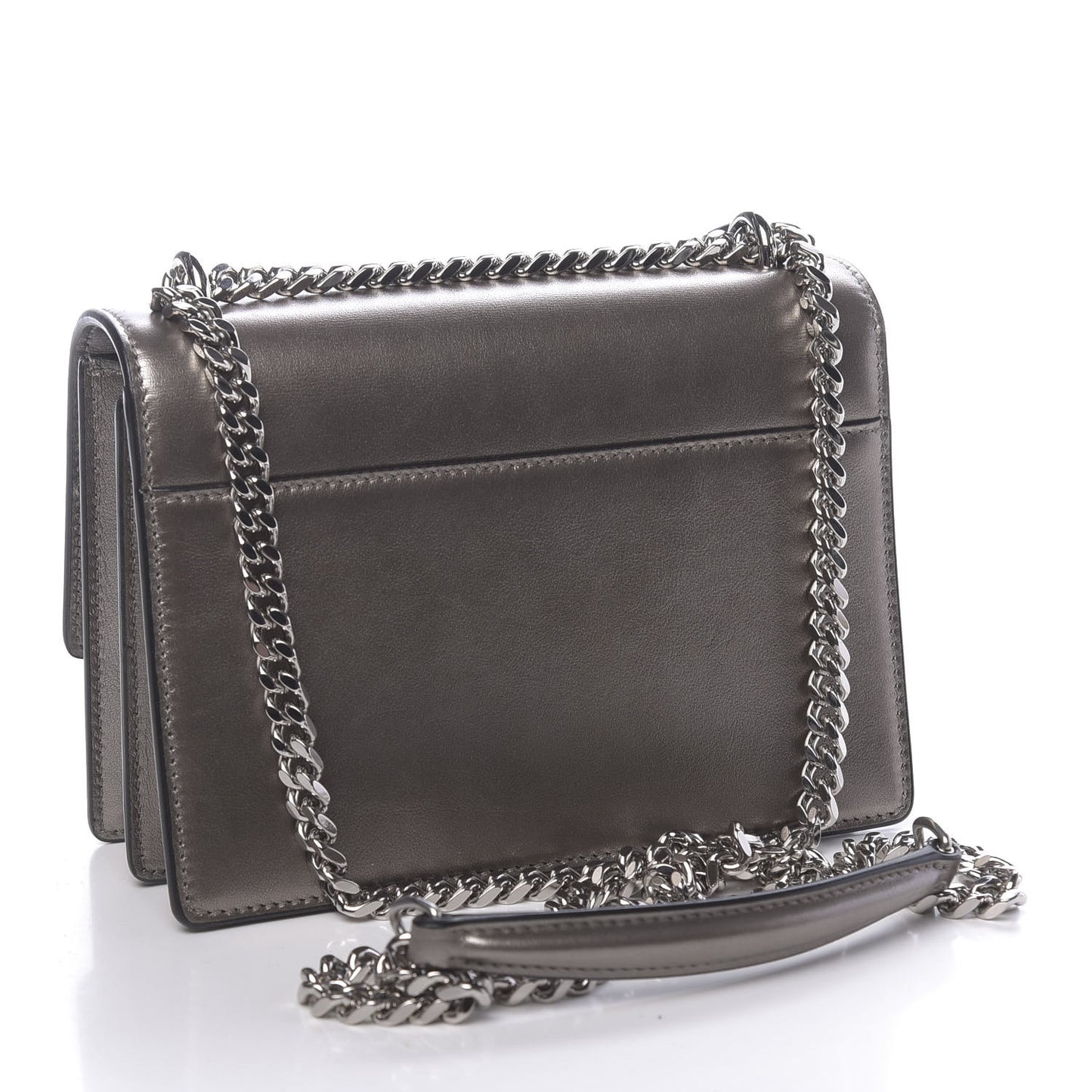 Metallic Calfskin Small Monogram Sunset Piombo