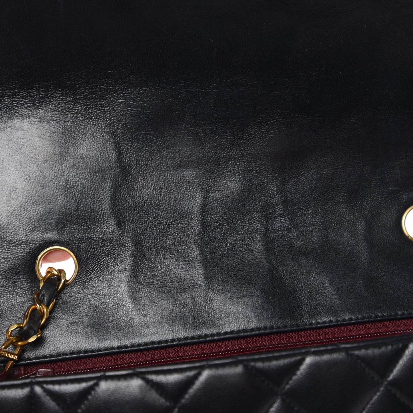 Lambskin Quilted Medium Single Flap Black