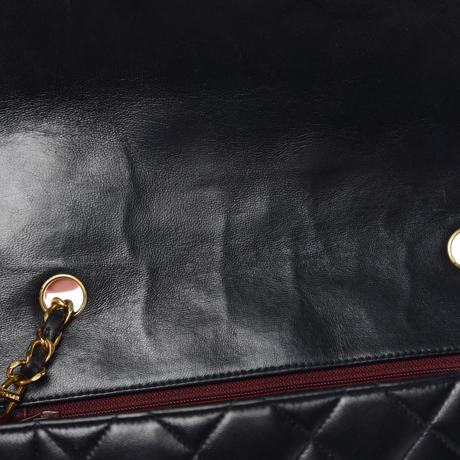 Chanel Lambskin Quilted Medium Single Flap Black 11 of 15