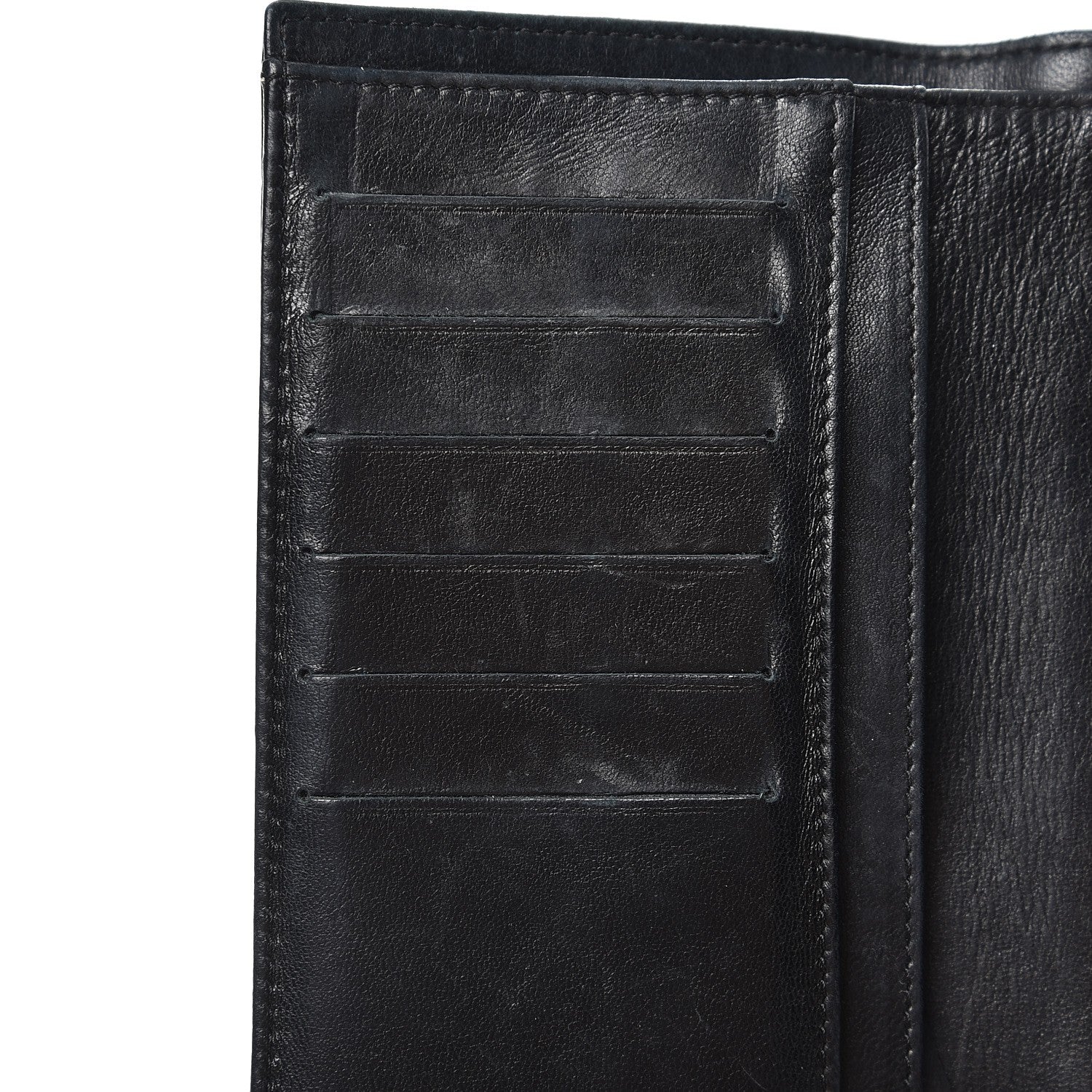 Chanel Lambskin Embossed Camellia Flap Wallet Black 12 of 15