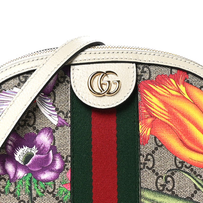 Gucci GG Supreme Monogram Flora Web GG Small Ophidia Dome Shoulder Bag White 8 of 10