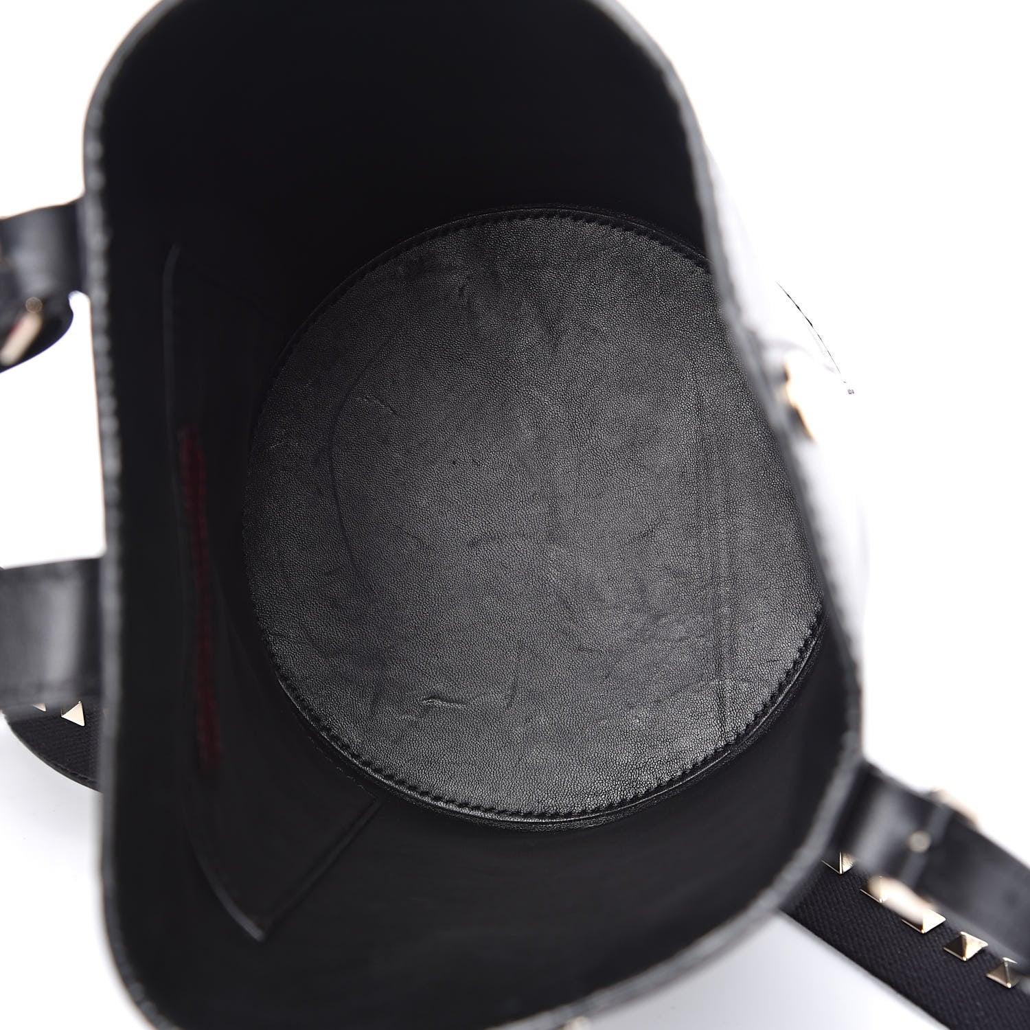 Valentino Garavani Vitello Rockstud Bucket Bag Black 5 of 12