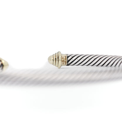 David Yurman Sterling Silver 14K Yellow Gold 5mm Cable Classics Bracelet 3 of 3