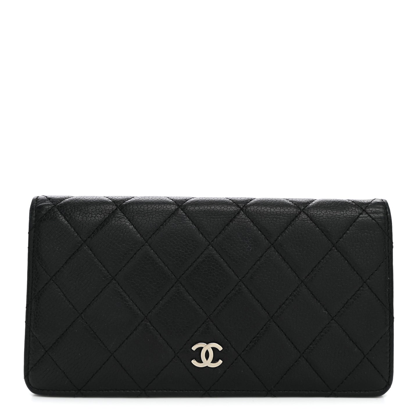 Caviar Quilted Yen Wallet Black