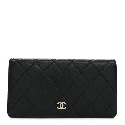 Chanel Caviar Quilted Yen Wallet Black 1 of 9
