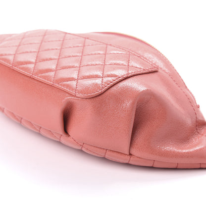 Chanel Crumpled Glazed Lambskin Quilted Waist Bag Fanny Pack Pink 7 of 11