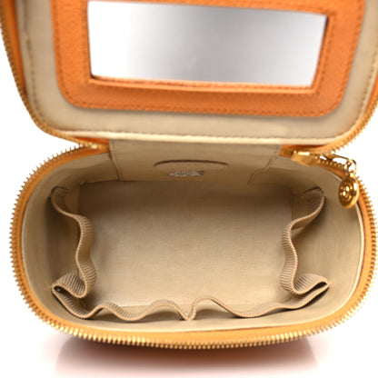 Chanel Caviar Vanity Cosmetic Case Orange 5 of 12