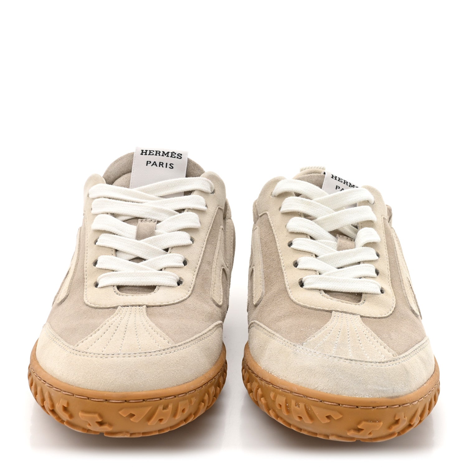 Hermes Suede Goatskin Mens Jet Sneakers 36 Beige Esquisse Glaise