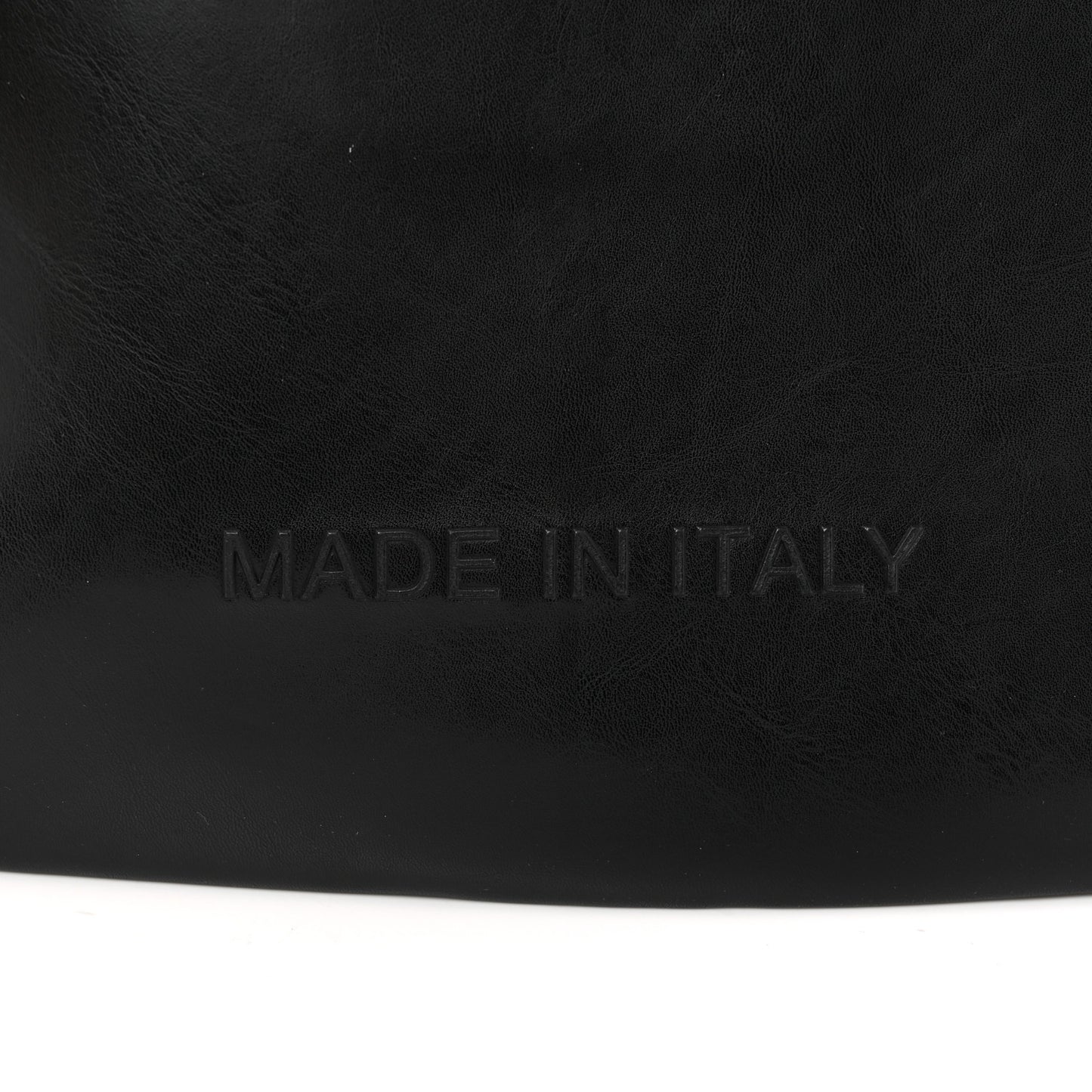 Calfskin Large Made In Clutch Pouch Black