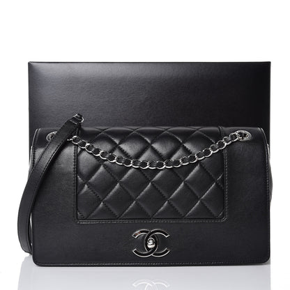 Chanel Sheepskin Quilted Vintage Mademoiselle Flap Black 9 of 9