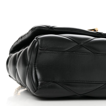 Louis Vuitton Lambskin Malletage Top Handle GO-14 GM Black 9 of 10