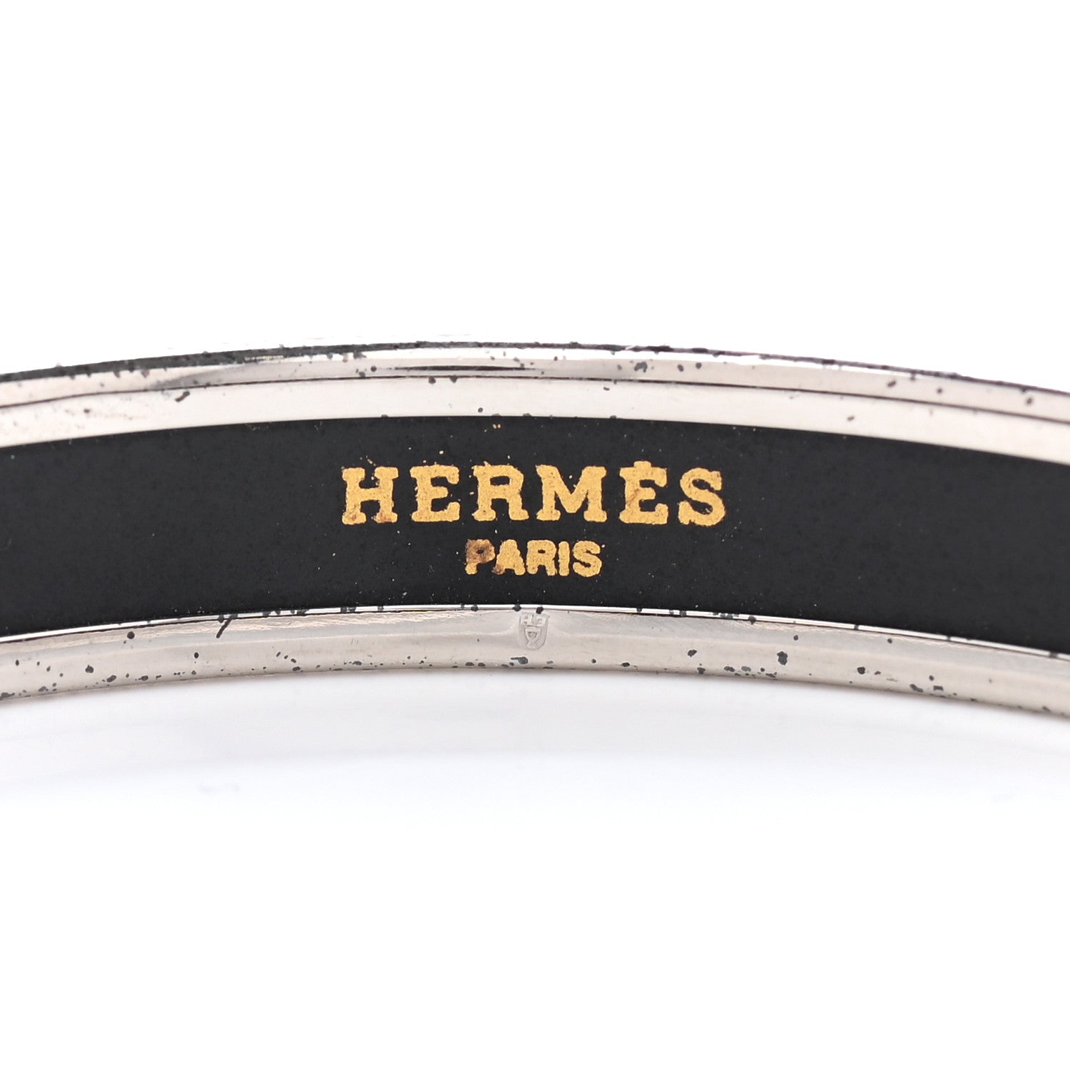 Hermes Enamel Printed Narrow Wheels Of Carriage Caleche Bracelet 70 5 of 6