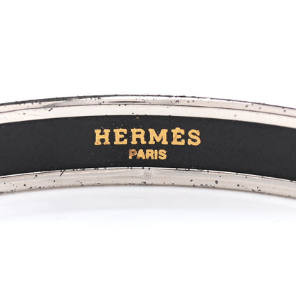 Hermes Enamel Printed Narrow Wheels Of Carriage Caleche Bracelet 70 5 of 6